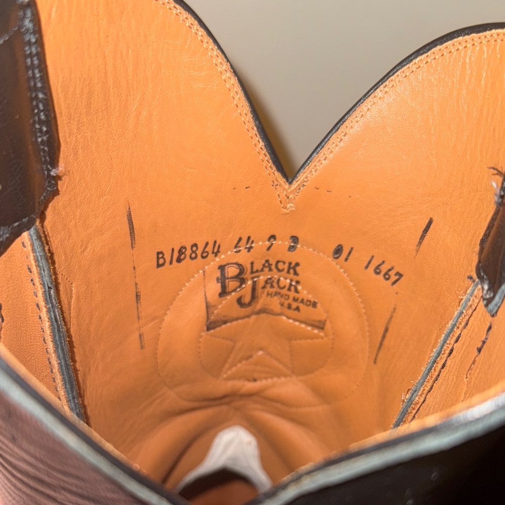 Black Jack alligator boots with lone star inlay. Size 9D - Picture 6 of 10